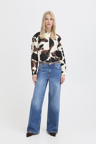 B Young Hamma Cow Print Shirt