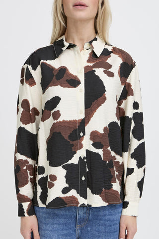B Young Hamma Cow Print Shirt