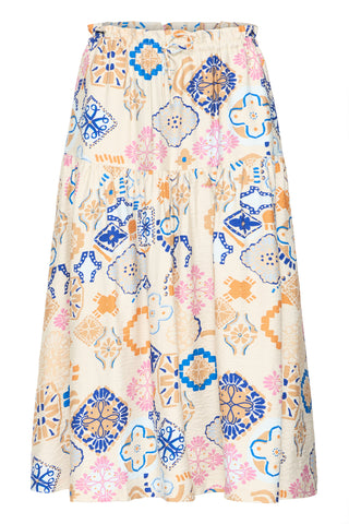 Ichi LANCIE Midi Tile Print Skirt