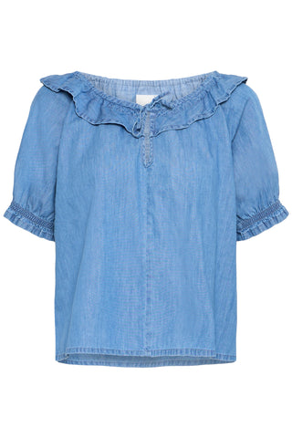 Ichi Barcy Light Denim Blouse