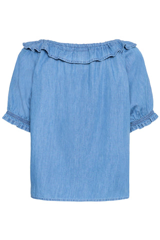 Ichi Barcy Light Denim Blouse