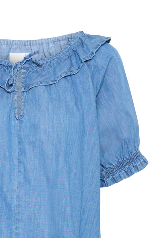 Ichi Barcy Light Denim Blouse