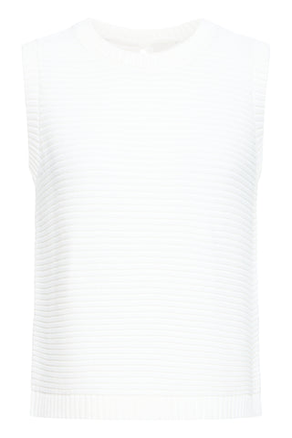 Ichi Dotties Sleeveless Waistcoat with Tie Back Detail