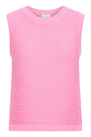Ichi Dotties Sleeveless Waistcoat with Tie Back Detail