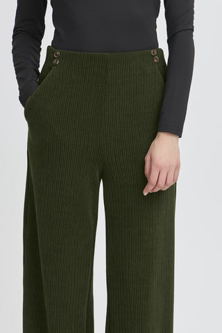 Ichi Kate Cord Wide Leg Trousers