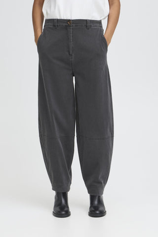 Ichi Kate Barrel Leg Trousers