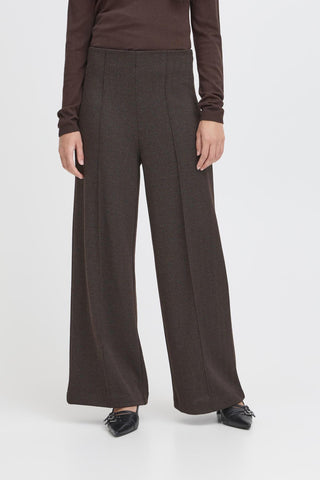 Ichi Kate Jacquard Wide Leg Trousers