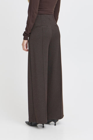 Ichi Kate Jacquard Wide Leg Trousers
