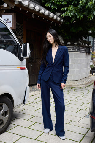 Ichi Kate Denim Wide Leg Trousers