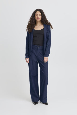 Ichi Kate Denim Wide Leg Trousers