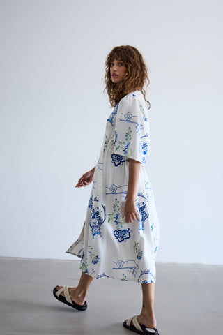 Ichi Lucie Linen Blend Dress