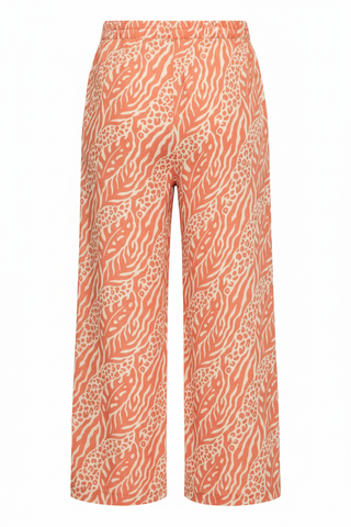 Joella Cropped Trousers - Back View Fiesta Print