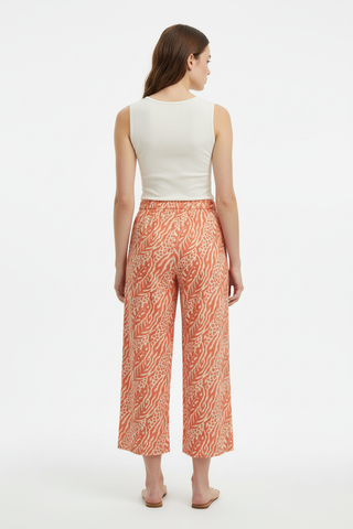 Joella Cropped Trousers - Fiesta Back View on Model