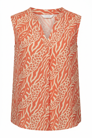Joella Sleeveless Top - Fiesta Print Refined