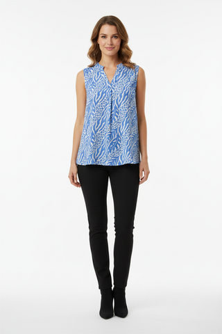 Joella Top - Blue on Model