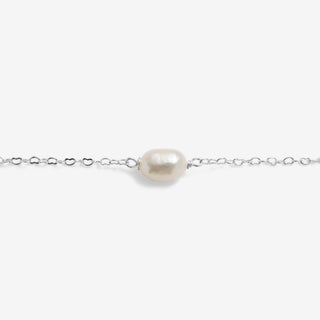 Joma Jewellery Pearl Loop Chain Silver Bracelet