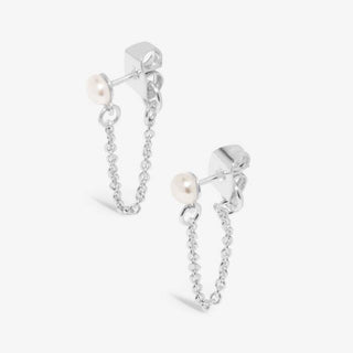 Joma 8455 Pearl Silver Plated Earrings