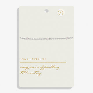 Joma 8454 Pearl Silver Plated Bracelet