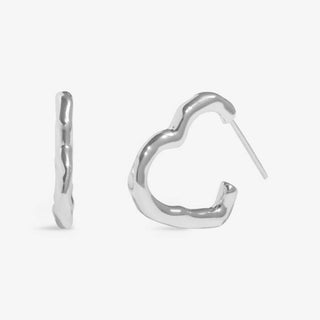 Joma 8458 Silver Plated Heart Earrings