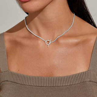 Joma 9433 Circle T-Bar Knot Necklace