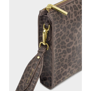 Katie Loxton AVERY SLIM CROSSBODY BAG | Caramel Quilted Suedette