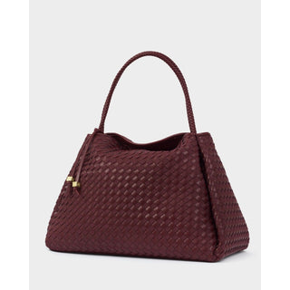 Katie Loxton Nova Woven Large Shoulder Bag in Cherry