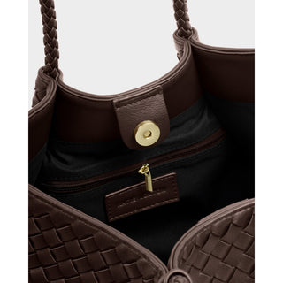 Katie Loxton Nova Small Shoulder Tote Chocolate
