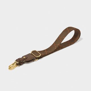 Katie Loxton Dash Line Canvas Strap in Brown and Orange