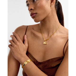 Katie Loxton Luxe Lock Textured Bangle