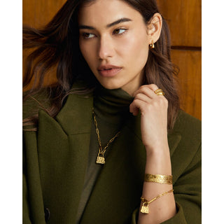 Katie Loxton Luxe Lock Textured Bangle