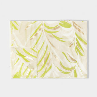 Katie Loxton Palm Leaf Scarf in Light Taupe/Gold Foil