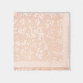 Katie Loxton Printed Blanket Scarf in Pink and Off White