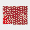 Abstract Heart Garnet Red And Nude Pink