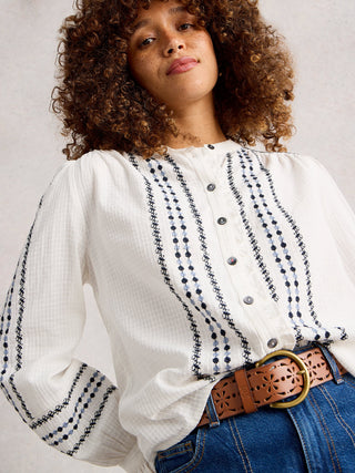 White Stuff Naomi Embroidered Shirt