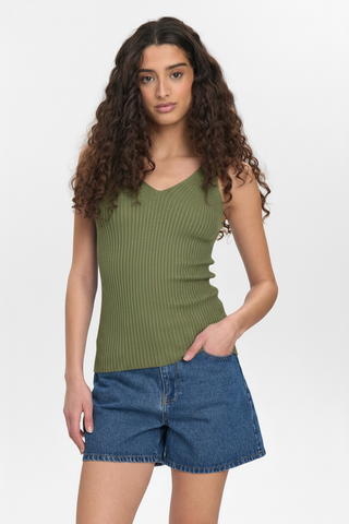 Numph Cerys Vest Top in Grape Leaf