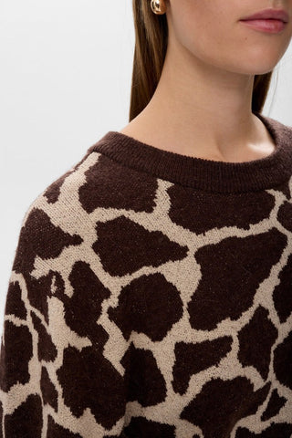 Numph Griff Animal Print Pullover