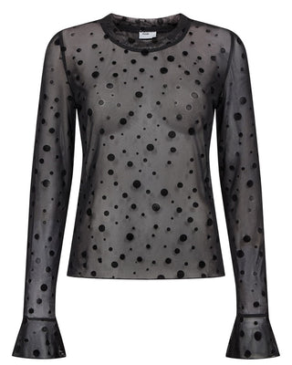 Nümph Nuevita Long Sleeve Sheer Mesh Top