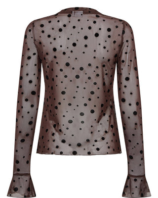 Nümph Nuevita Long Sleeve Sheer Mesh Top