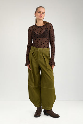Nümph Nuevita Long Sleeve Sheer Mesh Top