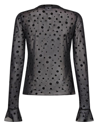 Nümph Nuevita Long Sleeve Sheer Mesh Top