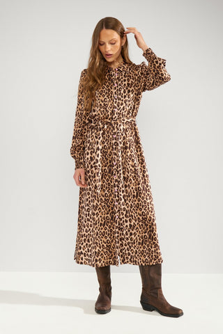 Numph Nulorena Leopard Print Shirt Dress
