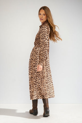 Numph Nulorena Leopard Print Shirt Dress