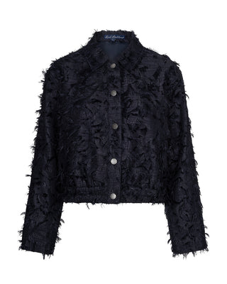 Red Button Bomber Jacket Fringes