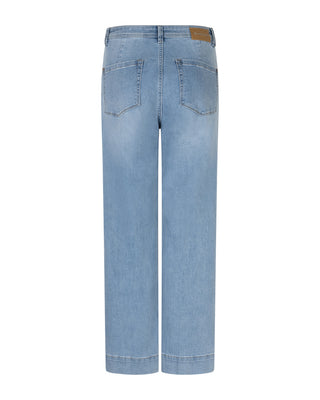 Conny Pressed Crease Wide Leg Cropped Jeans
