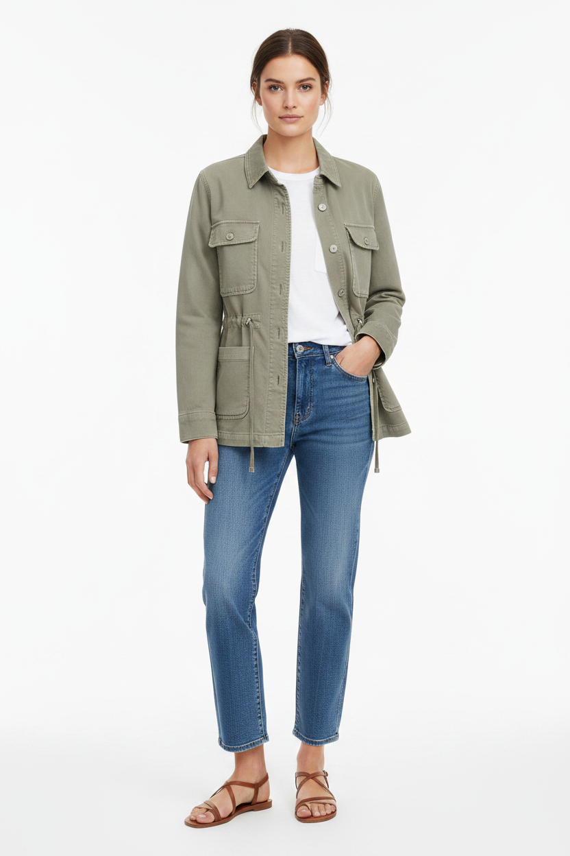 Red Button Robie Jacket – Caramel Clothing