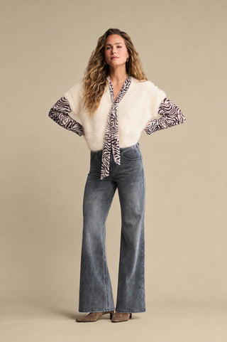 Red Button Sleeveless fuzzy