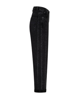 Red Button Caitlina Side Patch Black Tapered Denim Jeans 29" Leg