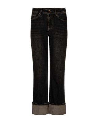 Red Button Kim Straight Leg Overdye Jean with Turn-Up
