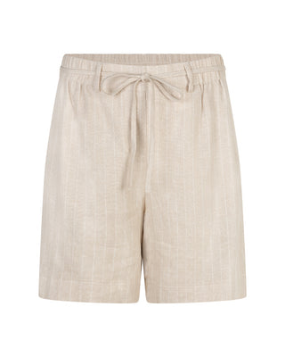 Red Button Cami Shorts Linen/Visco Pinstripe