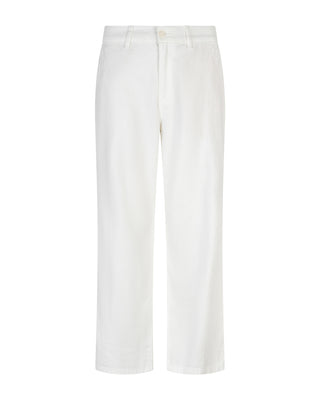 Red Button Conny Cropped Linen / Cotton Off White